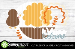 Welcome Fall Thanksgiving Turkey Sign - SVG Laser Cut Files Product Image 3