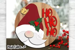 Ho Ho Ho Santa Door Sign - SVG Laser Cut Files Product Image 2
