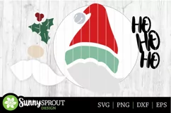Ho Ho Ho Santa Door Sign - SVG Laser Cut Files Product Image 3