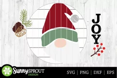 Joy Santa Gnome Door Sign - SVG Laser Cut Files Product Image 3