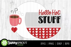 Hello Hot Stuff Cocoa Heart Sign - SVG Laser Cut Files Product Image 3