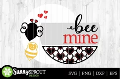 Bee Mine Valentine Heart Sign - SVG Laser Cut Files Product Image 3