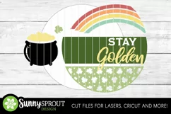 Stay Golden St. Patrick's Day Sign - SVG Laser Cut File Product Image 3