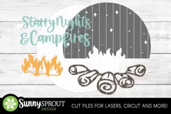 Starry Nights & Campfires Sign - SVG Laser Cut Files Product Image 3