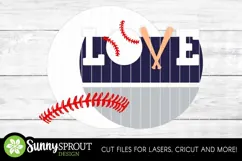 Love Baseball Softball Welcome Sign - SVG Laser Cut Files Product Image 3
