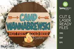 Camp Wannabrewski Sign - SVG Laser Cut Files Product Image 2
