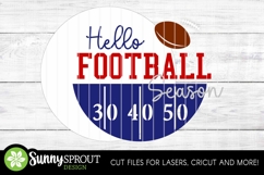 Hello Football Season Sign - SVG Laser Cut Files Product Image 3