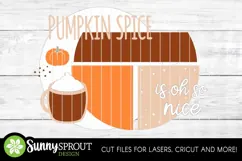 Fall Pumpkin Spice Oh So Nice Sign - SVG Laser Cut Files Product Image 3