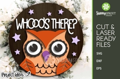 Who&#039;s There Owl Sign - SVG Laser Cut Files Product Image 2