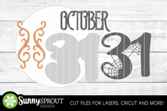 October 31 Spiderweb Halloween Sign - SVG Laser Cut Files Product Image 3