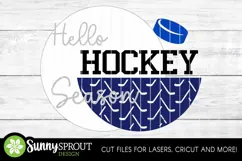Hello Hockey Season Sign - SVG Laser Cut File Product Image 3