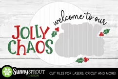 Welcome to Our Jolly Chaos Sign - SVG Laser Cut File Product Image 3
