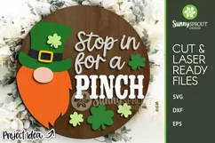 Stop in for a Pinch St. Patrick Day Sign - SVG Laser File Product Image 1