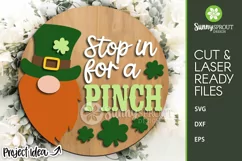 Stop in for a Pinch St. Patrick Day Sign - SVG Laser File Product Image 2