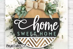 Home Sweet Home Geometric Sign - SVG Laser Cut Files Product Image 1