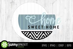 Home Sweet Home Geometric Sign - SVG Laser Cut Files Product Image 3