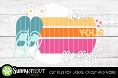 Wipe Your Filp Flops Summer Sign - SVG Laser Cut Files Product Image 3