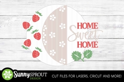 Home Sweet Home Strawberry Sign - SVG Laser Cut Files Product Image 3