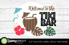 Welcome to The Tiki Bar Tropical Sign - SVG Laser Cut Files Product Image 3