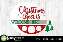 Christmas Cheer Welcome Here Sign - SVG Laser Cut Files Product Image 3