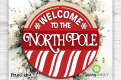 Welcome To North Pole Sign - Christmas SVG Laser Cut File Product Image 2