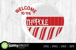 Welcome To North Pole Sign - Christmas SVG Laser Cut File Product Image 3