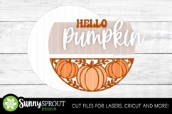 Hello Pumpkin Pattern Door Sign - Fall SVG Laser Cut File Product Image 3
