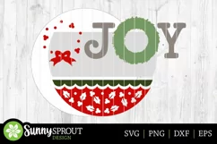 Joy Wreath and Holly Berry Sign - SVG Laser Cut Files Product Image 3