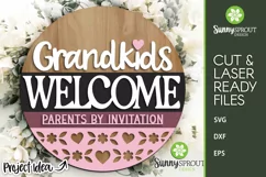Grandkids Welcome Sign - SVG Laser Cut Files Product Image 1