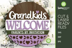 Grandkids Welcome Sign - SVG Laser Cut Files Product Image 2