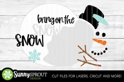 Bring on the Snow Melted Snowman Sign - SVG Laser Cut Files Product Image 3