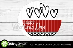 Happy Valentine's Day Hearts Sign - SVG Laser Cut File Product Image 3