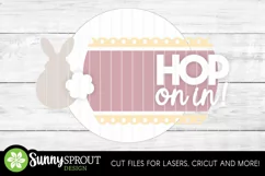 Hop On In Easter Bunny Tail Sign - SVG Laser Cut File Product Image 3