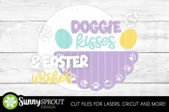 Doggie Kisses & Easter Wishes Sign - SVG Laser Cut File Product Image 3