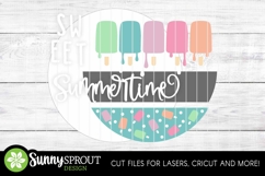 Sweet Summertime Melting Popsicle Sign - SVG Laser Cut Files Product Image 3