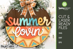 Summer Lovin Geometric Sun Sign - SVG Laser Cut Files Product Image 1