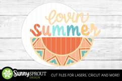 Summer Lovin Geometric Sun Sign - SVG Laser Cut Files Product Image 3