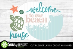 Welcome to Our Beach House Turtle Sign - SVG Laser Cut Files Product Image 3