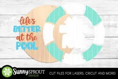 Life's Better at The Pool Sign - SVG Laser Cut Files Product Image 3