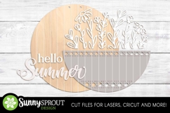Hello Summer Wildflower Sign - SVG Laser Cut Files Product Image 3