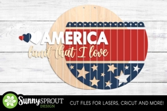 American Land That I Love Stars Sign - SVG Laser Cut Files Product Image 3