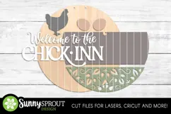 Welcome to the Chick Inn Chicken Sign - SVG Laser Cut File Product Image 3