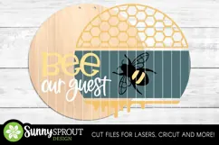 Bee Our Guest Honeycomb Sign - SVG Laser Cut Files Product Image 3