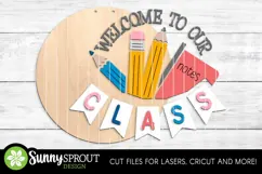 Welcome to Our Class Pencil Sign - SVG Laser Cut Files Product Image 3