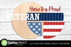 Home to a Proud Veteran - SVG Laser Cut Files Product Image 3