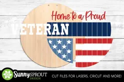 Home to a Proud Veteran - SVG Laser Cut Files Product Image 3