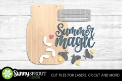 Summer Magic Mason Jar Firefly Sign - SVG Laser Cut Files Product Image 3