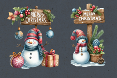 Cute Snowman. Christmas clipart. PNG sublimation Product Image 2