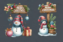 Cute Snowman. Christmas clipart. PNG sublimation Product Image 2