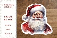 Santa Klaus | Christmas Sticker | Watercolor PNG Product Image 1